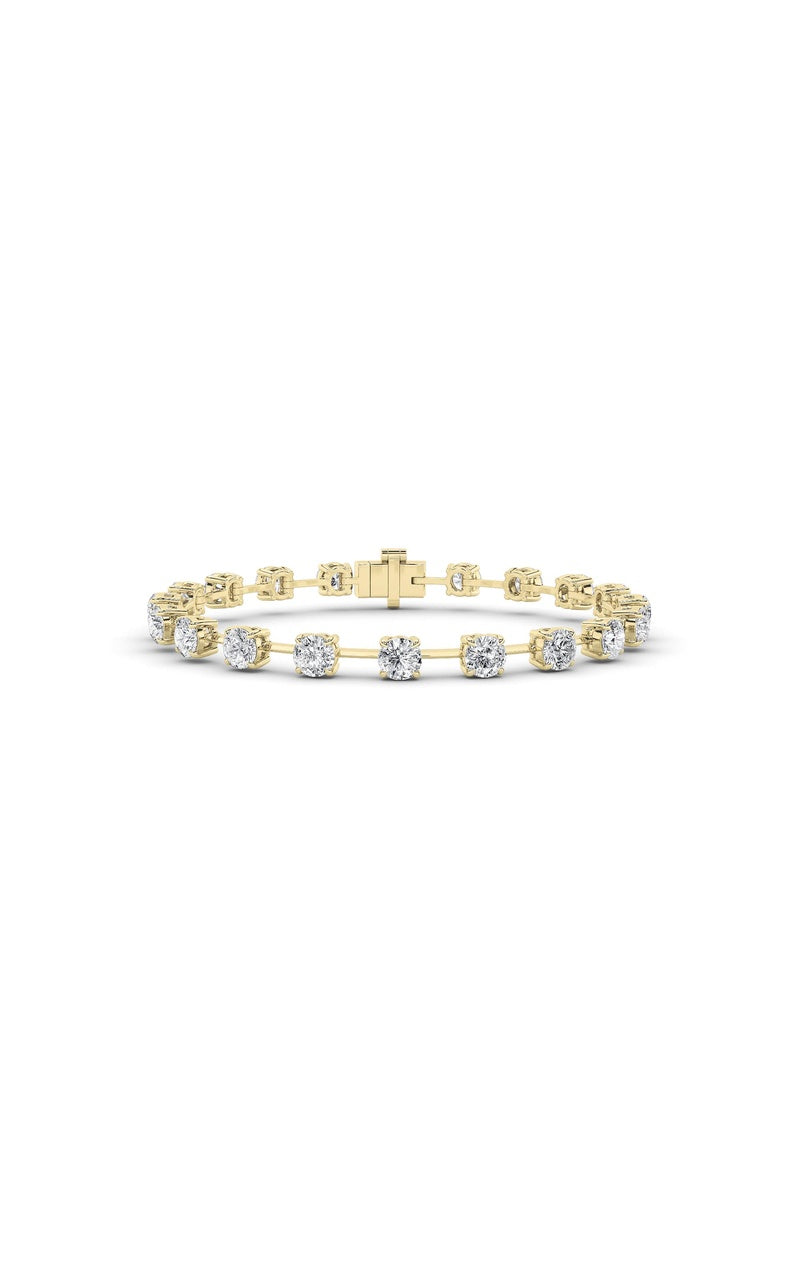 4CTW Round Shaped Lab Grown Diamond Split Prong Eternity Ring in 14K Gold (F/VS)