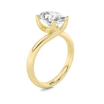 Load image into Gallery viewer, 3CTW Oval Shaped Lab Grown Diamond (F/VS) Bypass Shank Engagement Ring in 14K Gold
