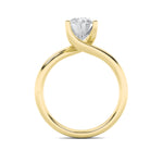 Load image into Gallery viewer, 3CTW Oval Shaped Lab Grown Diamond (F/VS) Bypass Shank Engagement Ring in 14K Gold
