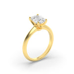 Load image into Gallery viewer, 2CTW Elongated Cushion Shaped Lab Grown Diamond (F/VS) Knife Edge Shank Solitaire Engagement Ring in 14K Gold
