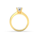 Load image into Gallery viewer, 2CTW Elongated Cushion Shaped Lab Grown Diamond (F/VS) Knife Edge Shank Solitaire Engagement Ring in 14K Gold
