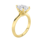 Load image into Gallery viewer, 2CTW Pear Shaped Lab Grown Diamond (F/VS) Knife Edge Shank Solitaire Engagement Ring in 14K Gold
