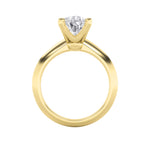 Load image into Gallery viewer, 2CTW Pear Shaped Lab Grown Diamond (F/VS) Knife Edge Shank Solitaire Engagement Ring in 14K Gold
