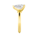 Load image into Gallery viewer, 2CTW Pear Shaped Lab Grown Diamond (F/VS) Knife Edge Shank Solitaire Engagement Ring in 14K Gold
