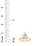 Load image into Gallery viewer, 2CTW Pear Shaped Lab Grown Diamond (F/VS) Knife Edge Shank Solitaire Engagement Ring in 14K Gold
