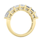 Load image into Gallery viewer, 3CTW Princess Shaped Lab Grown Diamond (F/VS) Seven Stone Band Ring in 14K Gold
