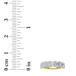 Load image into Gallery viewer, 3CTW Princess Shaped Lab Grown Diamond (F/VS) Seven Stone Band Ring in 14K Gold
