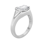 Load image into Gallery viewer, 2CTW Emerald Shaped Lab Grown Diamond (G/VS) East West Solitaire Ring in 14K Gold
