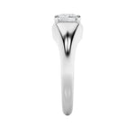 Load image into Gallery viewer, 2CTW Emerald Shaped Lab Grown Diamond (G/VS) East West Solitaire Ring in 14K Gold
