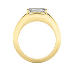 Load image into Gallery viewer, 2CTW Emerald Shaped Lab Grown Diamond (G/VS) East West Solitaire Ring in 14K Gold
