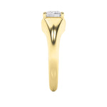 Load image into Gallery viewer, 2CTW Emerald Shaped Lab Grown Diamond (G/VS) East West Solitaire Ring in 14K Gold

