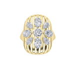 Load image into Gallery viewer, 2CTW Round Shaped Lab Grown Diamond (F/VS) Fashion Ring in 14K Gold

