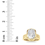 Load image into Gallery viewer, 3CTW Elongated Cushion Shaped Lab Grown Diamond (F/VS) Ring in 14K Yellow Gold

