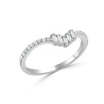 Load image into Gallery viewer, Ciara Curved Baguette Diamond Wedding Band
