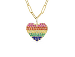 Load image into Gallery viewer, Rainbow Sapphire Heart Charm
