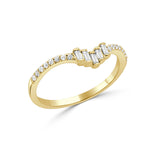 Load image into Gallery viewer, Ciara Curved Baguette Diamond Wedding Band
