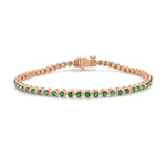 Load image into Gallery viewer, Circle Emerald Bezel Bracelet
